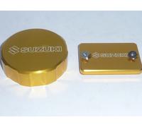 Suzuki GSX1100F 1987-93 Anteriore e Posteriore Freno Fluido Serbatoio Cover Caps