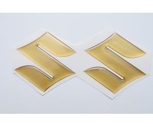 SUZUKI GSXR GSX-R Emblema 3D Sticker Set di 2 pezzi, colore ORO