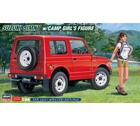 Suzuki Jimny W/camp Girl's Figure 1:24 Plastic Model Kit HASEGAWA