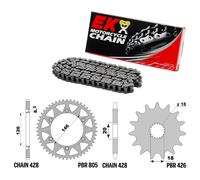 SUZUKI RM 100 1979-1982 catena corona pignone kit 428 PBR EK1071