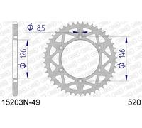 SUZUKI RM 250 250 CORONA AFAM 15203N-49 IN ALL. PASSO 520 1989 2003