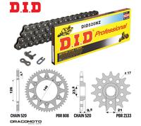 SUZUKI RM-Z 450 2008-2012 catena corona pignone kit DID 520NZ passo 520