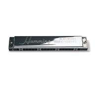 Suzuki SU-21 Colibrì Hid Stile 21 Foro Doppio Suono Armonica Ottone Argento New