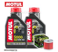 Suzuki UH 200 Burgman 2007-2013 Tagliando Olio Motul 5000 4T 10W-40 2 litri F...