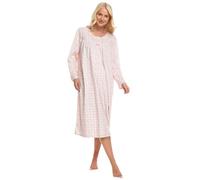 Suzy & Me Camicia da notte da donna a maniche lunghe in morbido pile, Petalo rosa, 12-14