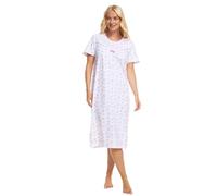 Suzy & Me Camicia da Notte Donna a Maniche Corte 100% Cotone Jersey Stampa Farfalla. (Bacca 52-54)