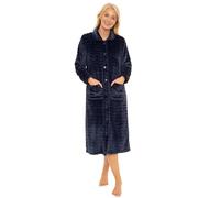 Suzy & Me Vestaglia da donna in morbido pile con bottoni, Blu navy, 0