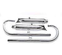 Sv Sistema di Scarico Collettore + Pentole Cromo Dnepr Ural M72 K750 MT12 2in2