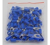 SV2-4 Connettore for cavi Furcate blu 100 pezzi/confezione Terminali a crimpare for cavi Furcate preisolati a forcella 16-14AWG SV2.5-4 SV