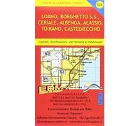 SV4. Loano, Borghetto S. Spirito, Ceriale, Albenga, Alassio, Toirano, Castelvecchio. Rossa. Carte dei sentieri di Liguria