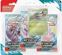 GCC Pokémon: confezione da tre buste dell’espansione Scarlatto e Violetto - Avventure Insieme (tre buste di espansione e una carta promozionale olografica di Yanmega)