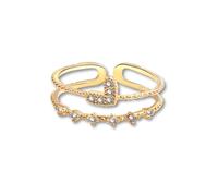 Svadia Solis, anello in argento sterling 925, placcato oro, regolabile, senza piombo e nichel, ipoallergenico, gioiello leggero e minimalista per tutti i giorni e regalo