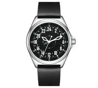 Svalbard ALTITUDE GA31 Swiss Quarzo Acciaio Pelle Nero Zaffiro 24H Orologio Uomo