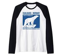 Svalbard Norway Polar Bears Longyearbyen Spitsbergen Aurora Maglia con Maniche Raglan