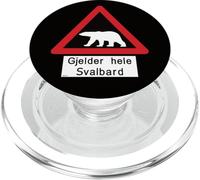 Svalbard Polar Bear Sign | Gjelder hele Svalbard | Norway PopSockets PopGrip per MagSafe