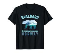 Svalbard Spitzbergen Islands Norvegia Fiordi con orso polare Maglietta