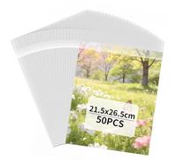 Svaldo Sacchetti Cellophane Autoadesivi, 50 Pezzi 21.5 * 26.5cm Sacchetti Plastica Autoadesivi, Buste Trasparenti con Chiusura Adesiva, per Foto, Cartoline, Artigianato