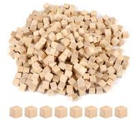 Svalor - 500 dadi in legno non trattato, 10 mm, per fai da te, pittura, artigianato, decorazioni, puzzle, numeri
