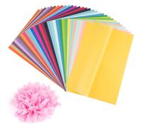 Svalor Carta trasparente multicolore, 300 fogli, 30 colori, A4, carta velina trasparente, 14 g/m², per fai da te, fiori di carta, pompon, fai da te (20 × 29 cm)
