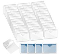 Svalor Set di 40 portaetichette autoadesive, 6 x 10 cm, per cartellini e biglietti da visita, per ufficio, casa, 40 pezzi