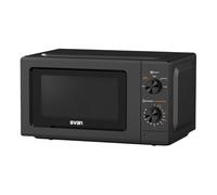 Svan Microondas 19 Litros Básico Negro SMW19700N. 700W, Programas, Modo Descongelación, Revestimiento Interior, Fácil Limpieza, Temporizador 30min.