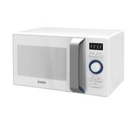 Svan Microondas 20 Litros Libre instalación Libre instalación con Grill Blanco SVMW820CB. 800W, Grill 1000W, 8 Programas, Modo Descongelación, Revestimiento Interior, Fácil Limpieza, Temporizador 95mi