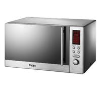 Svan Microondas 23 Litros con Grill Inox SVMW823GDX. 800W, Grill 1000W, 8 Programas, Modo Descongelación, Revestimiento Interior, Fácil Limpieza, Temporizador 95min.