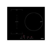 Svan Placa de Inducción Cristal negro SIFZ3600. Potencia máx. 6600 W, 3 Zonas de Cocción, 9 Niveles de Cocción, Control Táctil, Función Turbo, Bloqueo y Autodesconexión de Seguridad