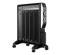 Svan Radiador mica Eléctrico Bajo Consumo Negro SCRM2000N. 2000W, 2 Niveles de potencia, Termostato Regulable, Calefacción por Placa mica, Sensor Antivuelco