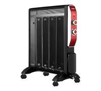 Svan Radiador mica Eléctrico Bajo Consumo Rojo SCRM2000R. 2000W, 2 Niveles de potencia, Termostato Regulable, Calefacción por Placa mica, Sensor Antivuelco