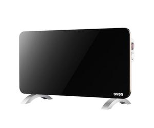 SVAN Radiador plano 1 Elemento Svan 1500 W 2 Niveles de funcionamiento Cristal negro Manual
