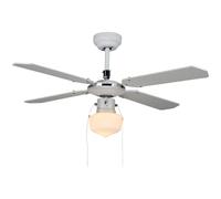 Svan Ventilador de Techo con luz Blanco SVVE42T. 3 Velocidades, 4 Aspas,