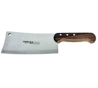 Svanera, coltello mannaretta per ossa cm 18, manico in legno, acciaio inox 4 mm