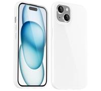 Svanove Custodia in silicone per iPhone 15 Plus, lucida e morbida gomma gel gelatina protettiva in plastica semplice semplice custodia per telefono per donne e ragazze, sottile e flessibile antiurto