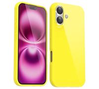 Svanove Custodia in silicone per iPhone 16 Plus, lucida e morbida gomma gel gelatina protettiva in plastica semplice semplice custodia per telefono per donne e ragazze, sottile e flessibile antiurto