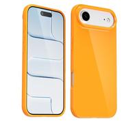Svanove Custodia in silicone per iPhone 17 Air, lucida morbida gomma gel gelatina protettiva in plastica semplice custodia per telefono per donne ragazze, sottile flessibile antiurto TPU, arancione