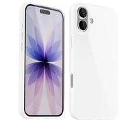 Svanove Custodia in silicone per iPhone 17, in gel di gomma morbida lucida gelatina carina protettiva semplice custodia per telefono per donne ragazze, sottile flessibile antiurto TPU, bianco