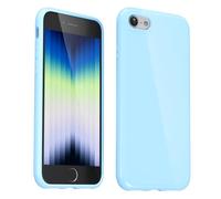 Svanove Custodia in silicone per iPhone SE 2022/7/8, in gel di gomma morbida lucida, graziosa custodia protettiva in plastica semplice per telefono per donne e ragazze, sottile e flessibile in TPU