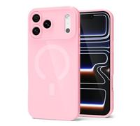 Svanove Custodia magnetica in silicone per iPhone 17 Pro Max, compatibile con custodia Magsafe carina da donna, in gomma gelatina lucida sottile, sottile, in plastica rigida, sicura e protezione per