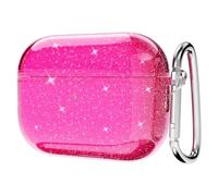 Svanove Custodia per AirPods Pro 2 trasparente con glitter, scintillante e carina custodia per AirPods Pro di prima e seconda generazione con portachiavi, guscio rigido Y2k estetico, accessori per