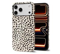 Svanove Custodia per telefono con stampa ghepardo per iPhone 17 Pro, custodia leopardata carina da donna, design di lusso alla moda retrò con stampa animale, motivo estetico custodia rigida in