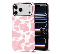 Svanove Custodia per telefono con stampa mucca per iPhone 17 Pro Max, custodia per ragazze con mucca, graziosa custodia per donne e ragazze, design di lusso alla moda retrò con stampa animale, modello