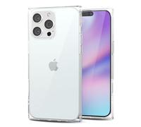 Svanove Custodie per iPhone 16 Pro Trasparente Quadrato, Quadrato Rettangolo Custodia per Telefono Protezione per Fotocamera, Sottile Silicone Antiurto Guscio Morbido, Trasparente