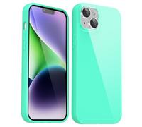 Svanove per iPhone 13/14 Custodia in Silicone, Guscio Sottile Tinta Unita Liscio Gomma Gel di Originale, Morbido TPU Guscio Ultrasottile Antiurto Custodia Protettiva, Verde Menta
