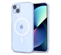 Svanove per iPhone 13 Cover Compatibile con MagSafe, Trasparente Magnetica Protezione della fotocamera Custodia, Sottile Silicone Antiurto Anti-Graffio Custodia Case, Blu Pallido