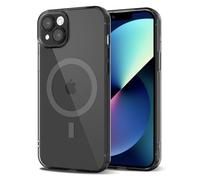 Svanove per iPhone 13 Cover Compatibile con MagSafe, Trasparente Magnetica Protezione della fotocamera Custodia, Sottile Silicone Antiurto Anti-Graffio Custodia Case, Nero Chiaro