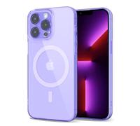 Svanove per iPhone 13 Pro Cover Compatibile con MagSafe, Trasparente Magnetica Protezione della fotocamera Custodia, Sottile Silicone Antiurto Anti-Graffio Custodia Case, Viola Lavanda