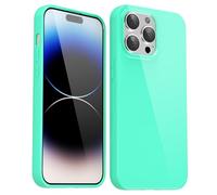 Svanove per iPhone 14 Pro Custodia in Silicone, Guscio Sottile Tinta Unita Liscio Gomma Gel di Originale, Morbido TPU Guscio Ultrasottile Antiurto Custodia Protettiva, Verde Menta