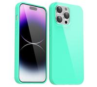 Svanove per iPhone 14 Pro Max Custodia in Silicone, Guscio Sottile Tinta Unita Liscio Gomma Gel di Originale, Morbido TPU Guscio Ultrasottile Antiurto Custodia Protettiva, Verde Menta