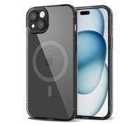 Svanove per iPhone 15 Plus Cover Compatibile con MagSafe, Trasparente Magnetica Protezione della fotocamera Custodia, Sottile Silicone Antiurto Anti-Graffio Custodia Case, Nero Chiaro